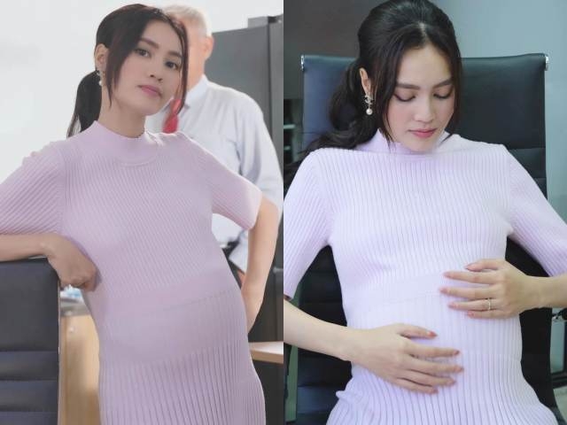 Phương Oanh lộ bụng bầu