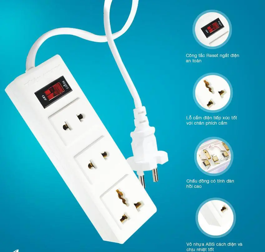 Ổ cắm 2 lỗ - ổ cắm 3 lỗ cách phân biệt và công dụng của nó trong thiết bị gia đình